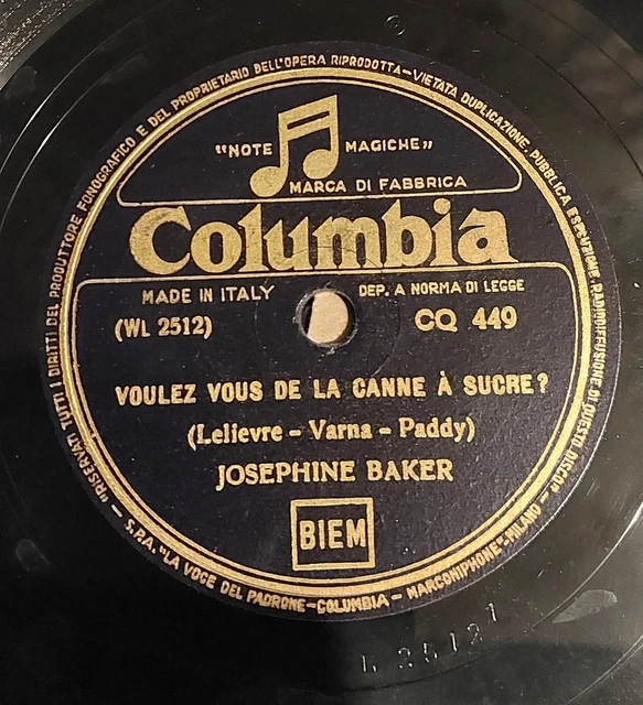 Josephine Baker Columbia Schellackplatte