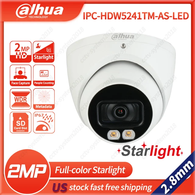 DAHUA 2MP BUILTIN Mic Fullcolor Starlight IPCHDW5241TMASLED CCTV