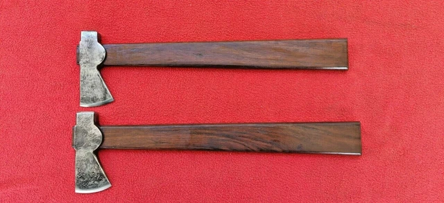 2 Set Of Hand forged 18th Century Tomahawk Axe With Rosewood Handle