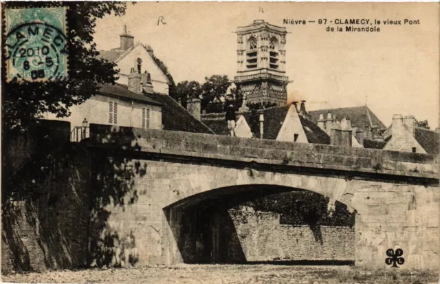 CPA Nievre - CLAMECY le Vieux Pont de la Mirandole (456646)