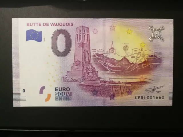 BILLET SOUVENIR 0 € / 0 EURO / Butte de VAUQUOIS / BANKNOTE / 2020-1