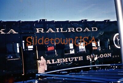 Vtg 1967 Duplicate Photo Train Slide Malemute Saloon Car Alaska Railroad X1T125