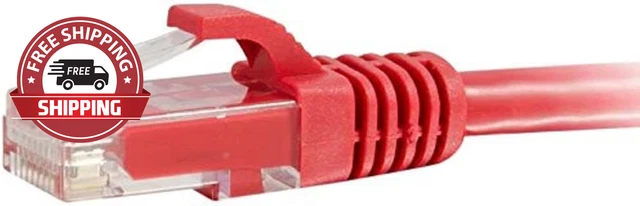27185 Cat6 Cable - Snagless Unshielded Ethernet Network Patch Cable, Red (25 Fee