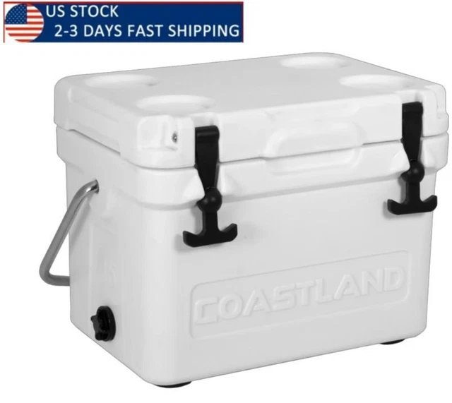 Series 15qt Hard Sided Cooler, Premium Ice Chest, White