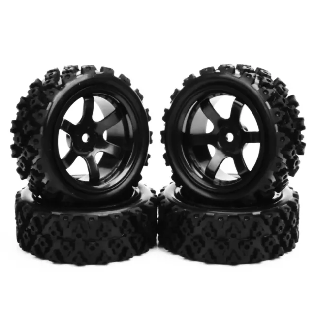 4Pcs Rally Tires&Wheels Set PP0072 For HSP HPI RC 1/10 Model Off Road Racing Car