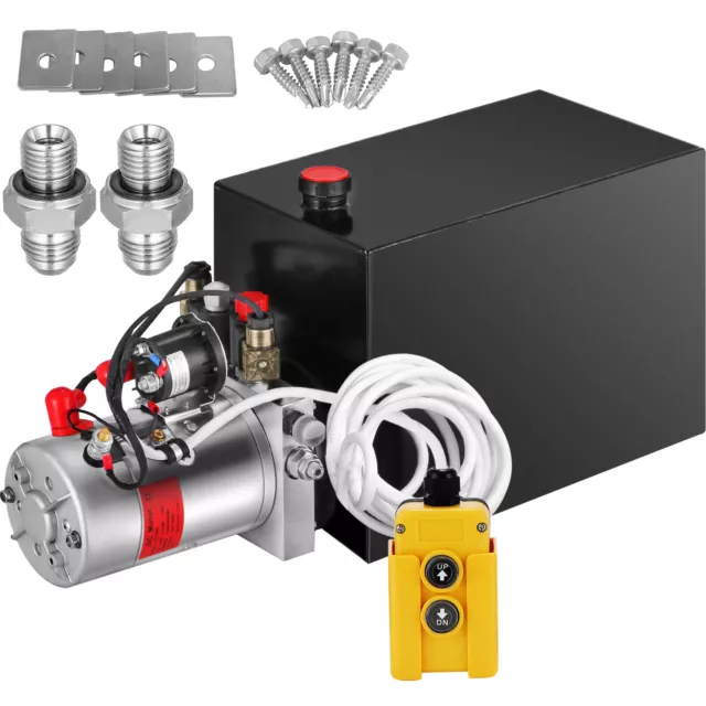 Hydraulikaggregat 24V Mit Handpumpe 180 Bar 2000W Für Anhänger, Kipper, LKW
