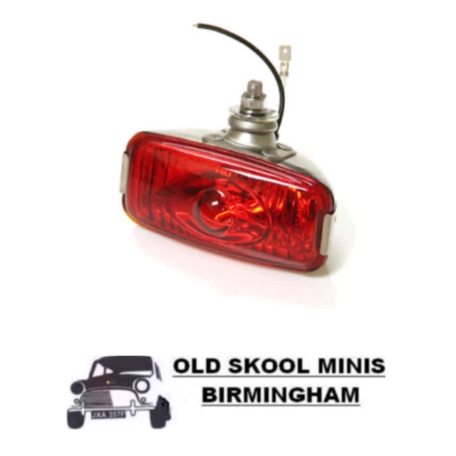Classic Mini Lucas Style Glass Bullet Rear Light - Stop/Tail/Fog 12v