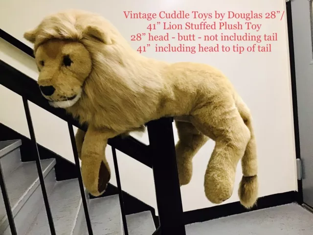 Vintage Douglas Cuddle Toys 28”/41”  Lion Plush Stuffed Animal