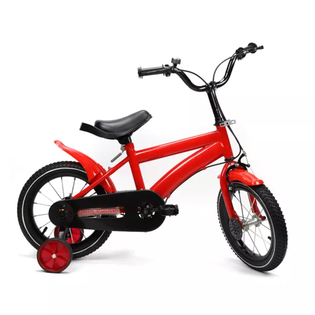 14 Zoll Kinderfahrrad Jungen Mädchen 3 Rad Fahrrad ab 3-6 Jahre mit Stützräder