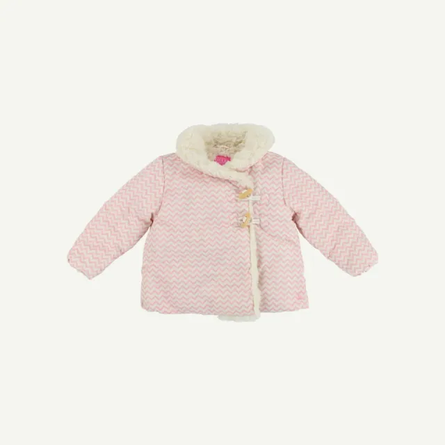 Joules Girls White Polyester Jacket Striped Coat Size 1-2yrs