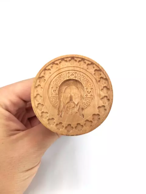 WOOD Bread Stamp HOLY LAND Prosphora Orthodox Liturgy Traditional Wooden