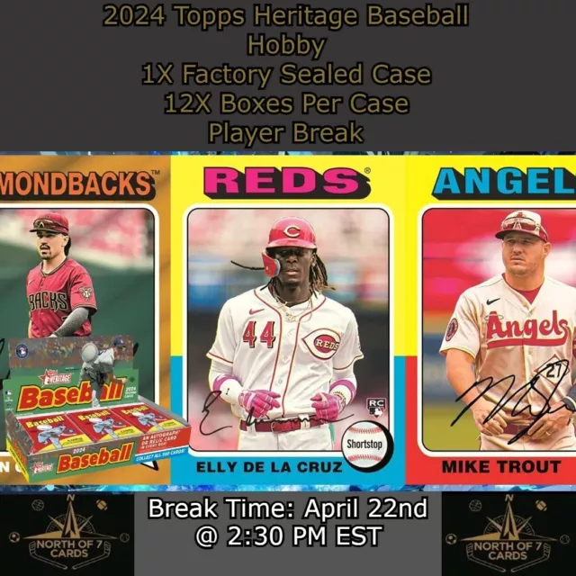 YANDY DIAZ 2024 Topps Heritage Baseball Hobby 1X Case Player BREAK #7 ...