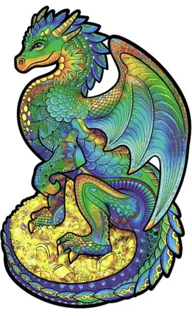 Unidragon Wooden Figure Jigsaw Puzzle 183 PC  Planet Earth S  8.3”x13”NEW Sealed