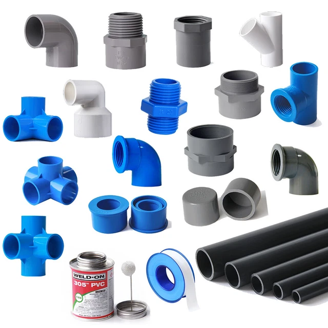 PVC METRIC PRESSURE Pipe & Fittings Solvent Weld 20mm 160mm uPVC PVCu