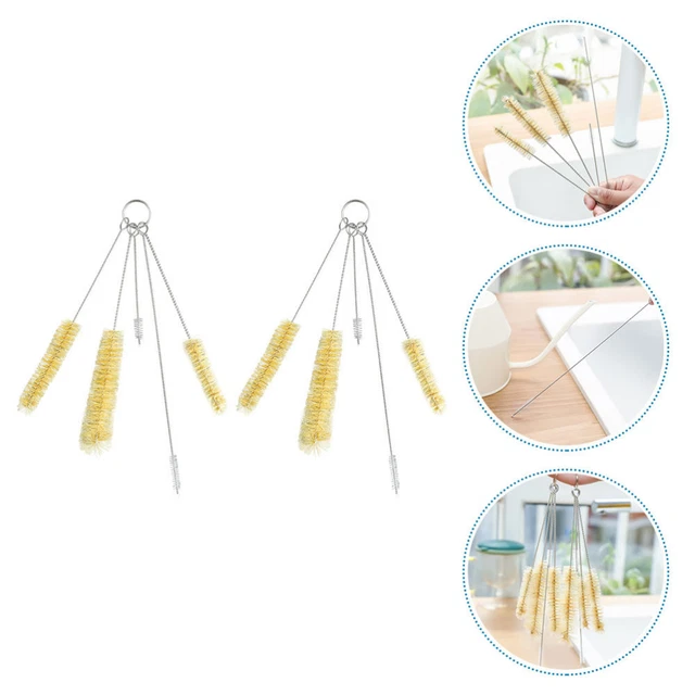 2 pz spazzola per pulizia beccuccio mini strumento tubo pulitore bottiglia bambino lattina olio acqua