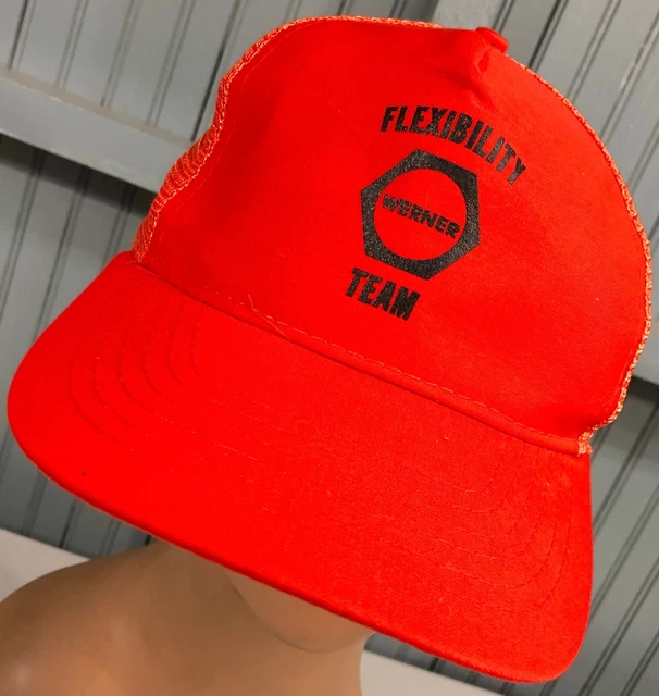 Werner Flexibility Team Orange VTG Snapback Baseball Cap Hat