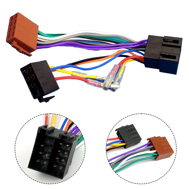 Adaptateur Universel Prise Radio 20 Broches Vers Câble ISO Pour Voiture - Connexion Facile, Neuf Générique