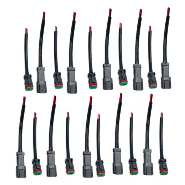 20x Heavy Duty Deutsch DT DTP Male/Female Adapters Connectors Pigtails Wiring A4