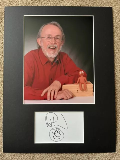 Peter Lord autograph - signed card - Morph - Chicken Run