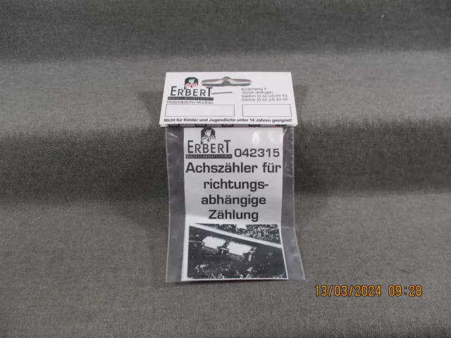 Erbert Modellbahntechnik H0 042315 Achszähler für richtungsabhänge Zählung OVP