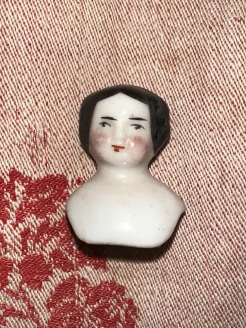Antique 19th Century Porcelain Miniature Doll German China Head