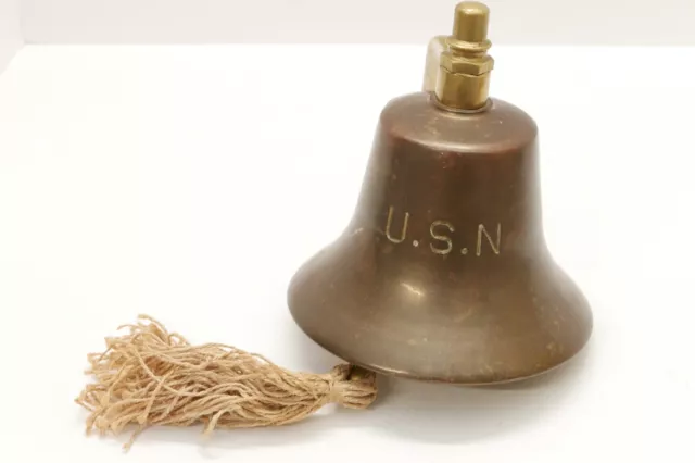 USN UNITED STATES NAVY Old BRASS NICKEL PLATED WWII Era 20 Lb