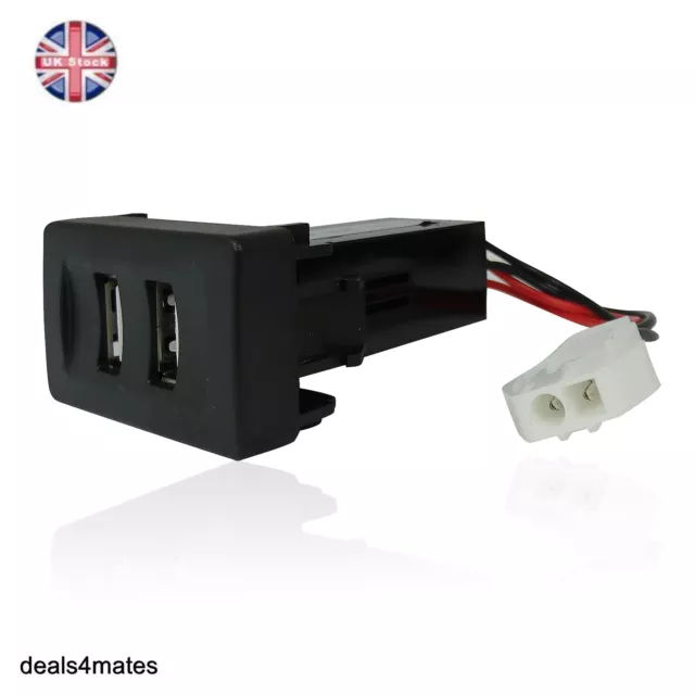 12v In Dash Dual Usb Port Charger Power Outlet For Volkswagen Vw Transporter T4