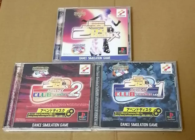 PS1 DANCE DANCE Revolution 2nd Remix Set of 3 Japanese Version