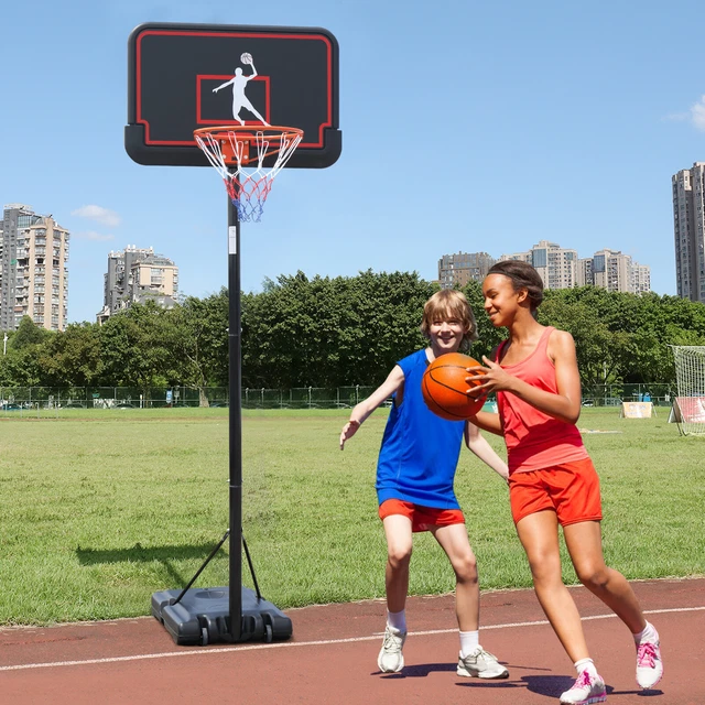 10FT HEIGHT ADJUSTABLE Youth Kid Portable Basketball Hoop System Wheel