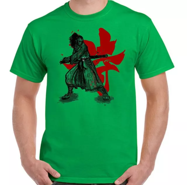 T-shirt Samurai Warrior da uomo arti marziali MMA allenamento top spada Kanta Giappone 3