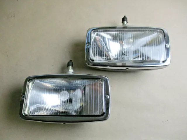 Oldtimer Mercedes VW Opel Ford Chrom Halogen Zusatzscheinwerfer Hella K14443 SET