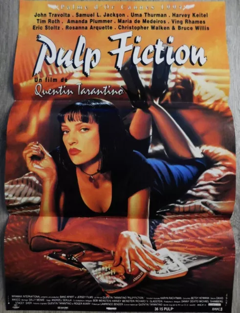 Pulp Fiction Affiche RARE ORIGINALE 40x60cm 15"23 1994 Tarentino Willis Travolta