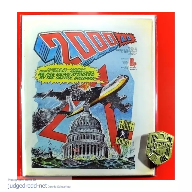 2000AD Prog 16 Judge Dredd Comic 3rd Brian Bolland Cover 16 6 1977 UK Comic ()