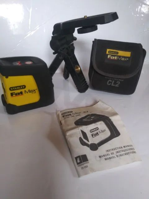 Stanley FatMax 77-153 CL2 Self-Leveling Cross Line Laser With Tripod and case