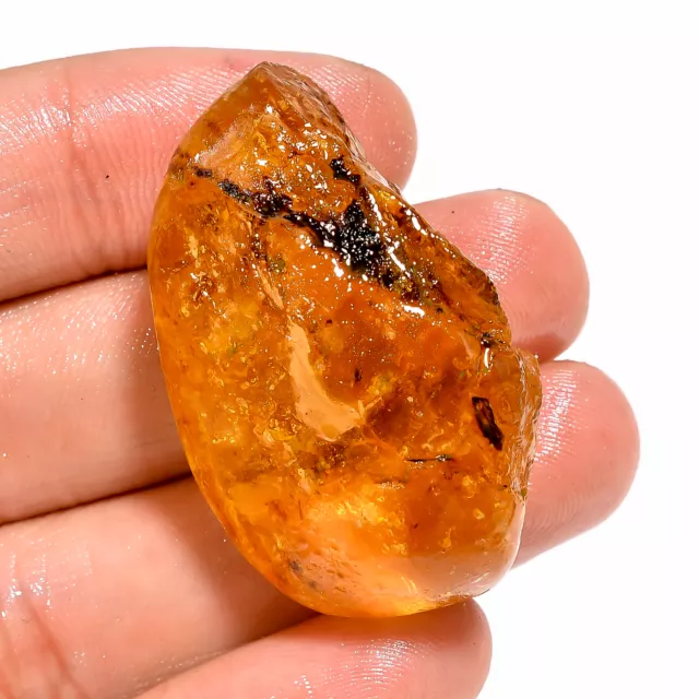 37.00Cts. Natural A+ Quality Baltic Amber 40X25X15 MM Fancy Rough Loose Gemstone