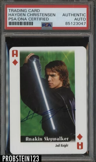 Hayden Christensen SIGNED Anakin 2007 Star Wars Jedi Knight Card PSA DNA AUTO