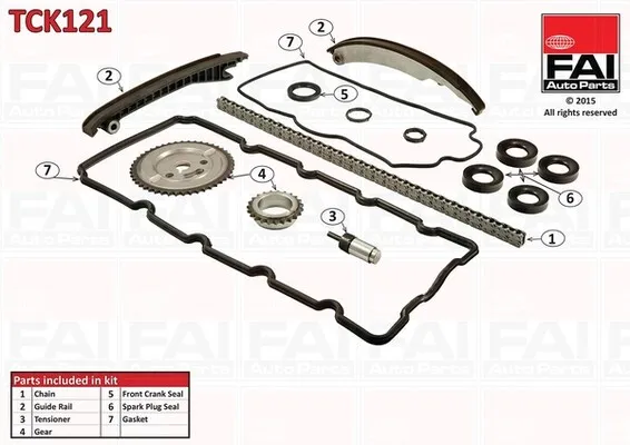 FAI AutoParts TCK121 Kit Chaîne Distribution pour Chrysler, Fiat, Jeep, Mini