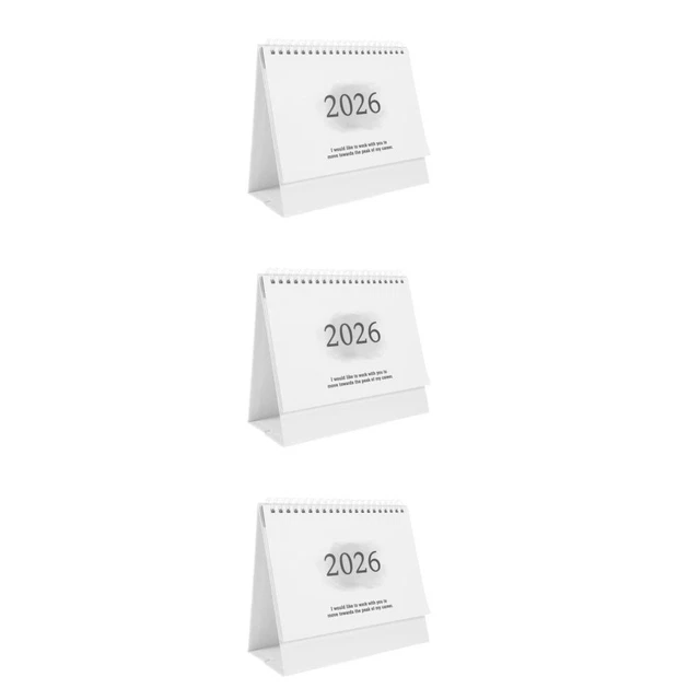 3 COUNT SMALL Desk Calendar Table Calendars Desktop Home Flip Office £ ...