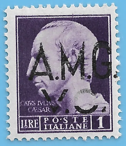 Italy 1946 Allied Military Alliance AMG VG Overprint 1 lire Stamp