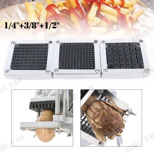 3 Stainless Steel Blades For French Fry Cutter Potato Vegetable Chopper Slicer