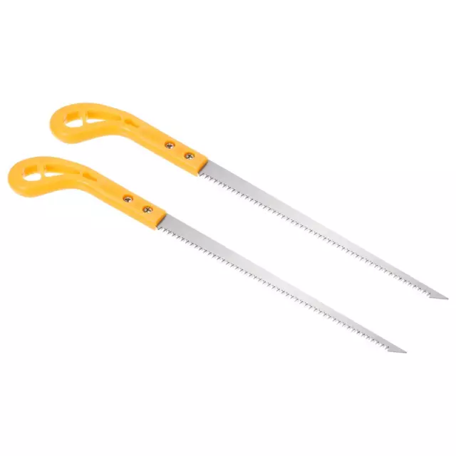 9" Hand Pruning Saw,Straight Blade Plastic Handle Double-edge Tooth,2pcs