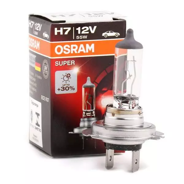 2 X SUPER H7 Car Headlight Bulb 30% more light OSRAM 64210SUP 12V 55W PX26d