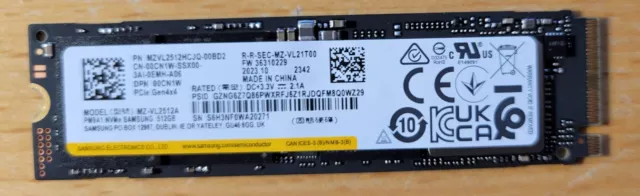 Samsung 512GB PM9A1 NVMe PCIe Gen 4x4 SSD MZVL2512HCJQ-00BD2 SSD (NEW PULL)