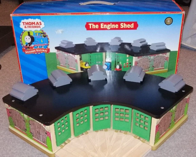 Thomas Tank Engine Learning LEARNING CURVE THOMAS Tank + Friends Engine House Sodor Tidmouth Wooden ...
