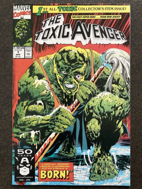 Toxic Avenger #1 1991 1St App & Origin Marvel Comic Troma Movie Vf/Nm High Grade