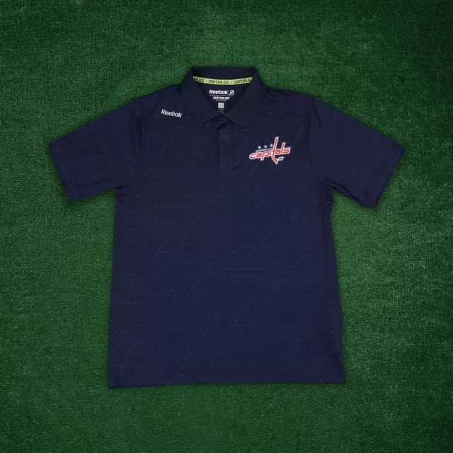 Washington Capitals NHL Reebok Navy Men's Center Ice Collection Polo