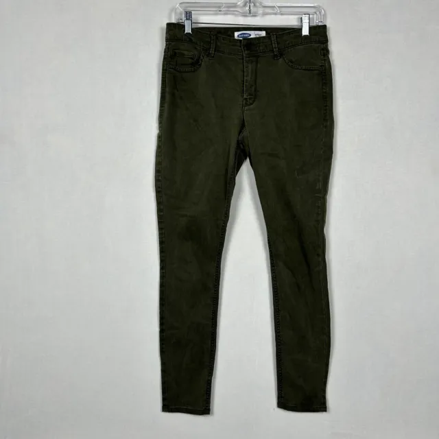 Old Navy Green Rockstar Super Skinny Pants Womens 8 Casual Chino Stretch