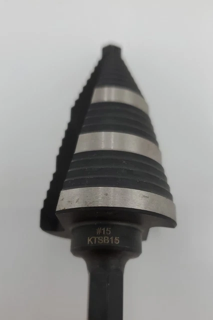 Klein Tools KTSB15 Step Drill Bit #15   7/8", 1-1/8", 1-3/8" 2