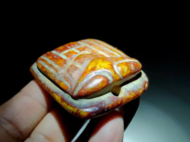 Folk Collect Hongshan Culture Old Jade Stone Hawk Owl Bird Amulet Pendant