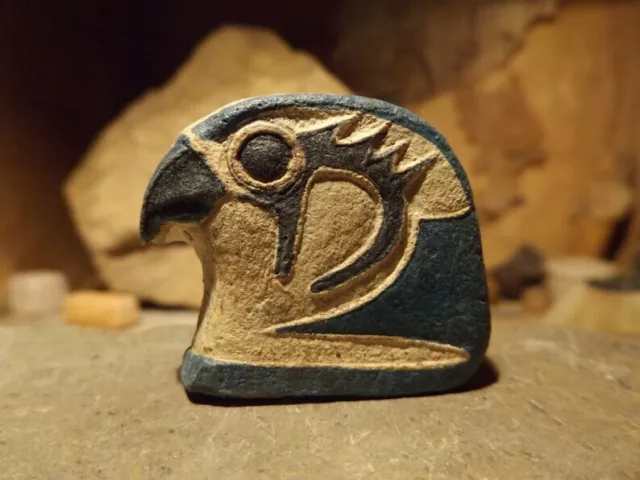 Sky God Horus amulet from ancient Egypt mythology , Handmade miniature